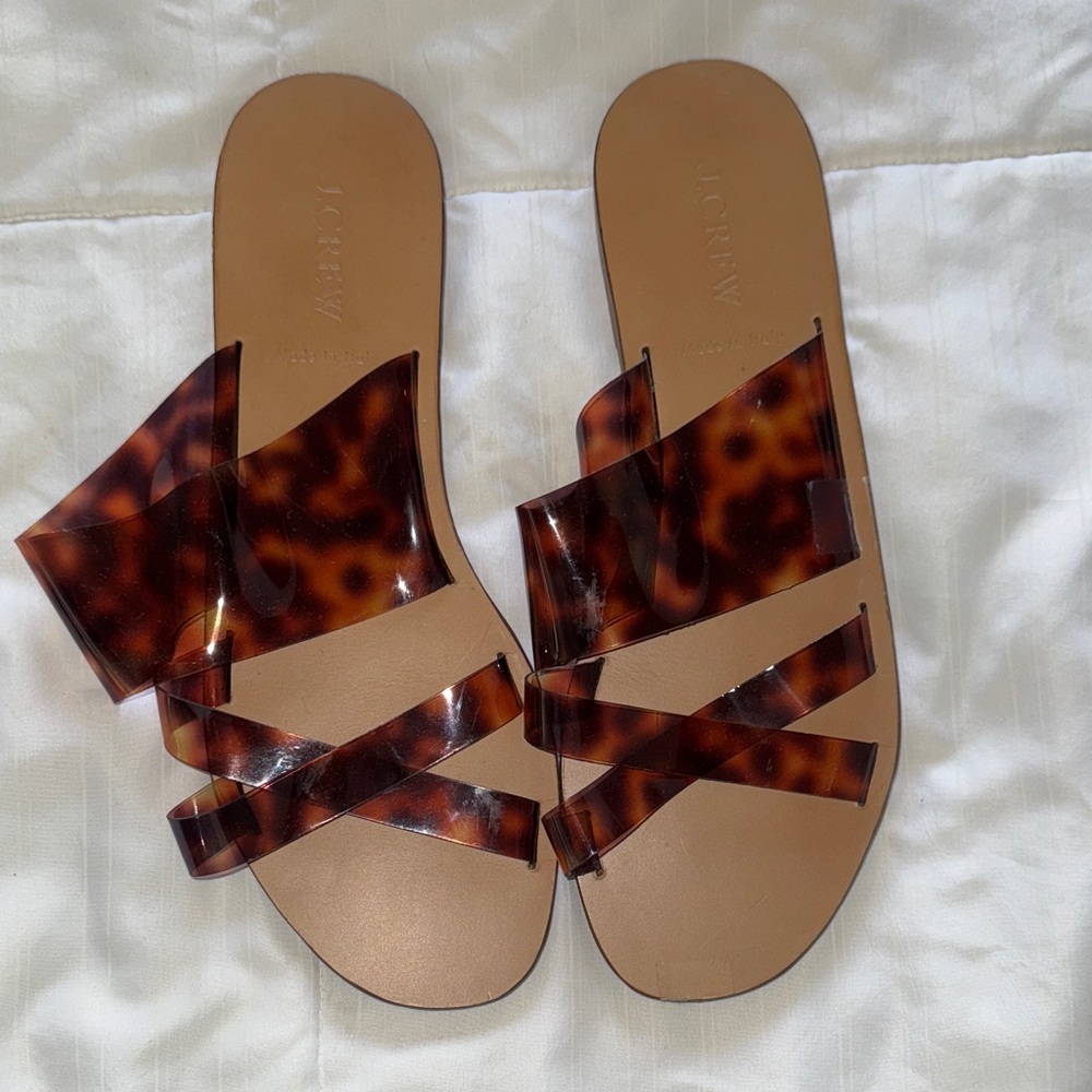 J.Crew Tortoise Shell Slide Sandals